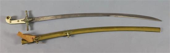 A good 1831 regulation general officers mameluke sword of General Sir George Balfour,